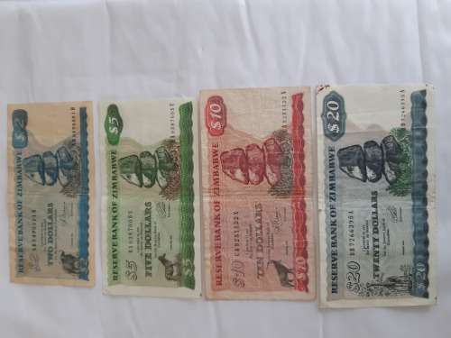 ZIMBABWE set of Banknotes